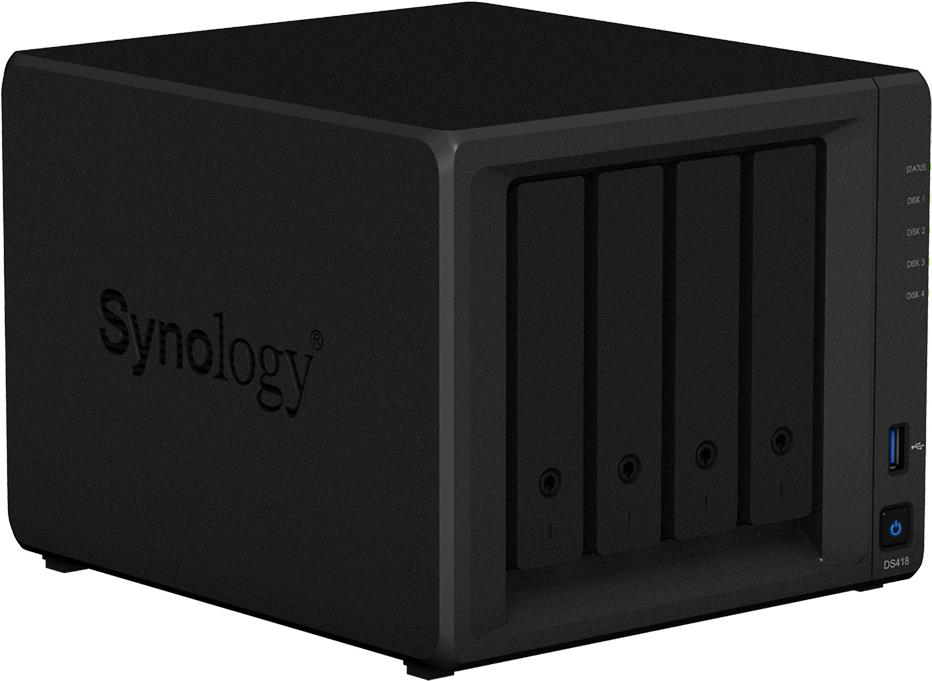 Купить Synology Disk Station DS418 - NAS-Server - 4 Schächte - RAID 0, 1, 5, 6, 10, JBOD - RAM 2 GB - Gigabit Ethernet - iSCSI в магазине wardena.ru