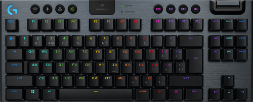 Купить Logitech G G915 TKL - Tastatur - Hintergrundbeleuchtung - USB, Bluetooth, LIGHTSPEED - QWERTY - Portugiesisch - Tastenschalter: GL Tactile - Kohle (920-010589) в магазине wardena.ru