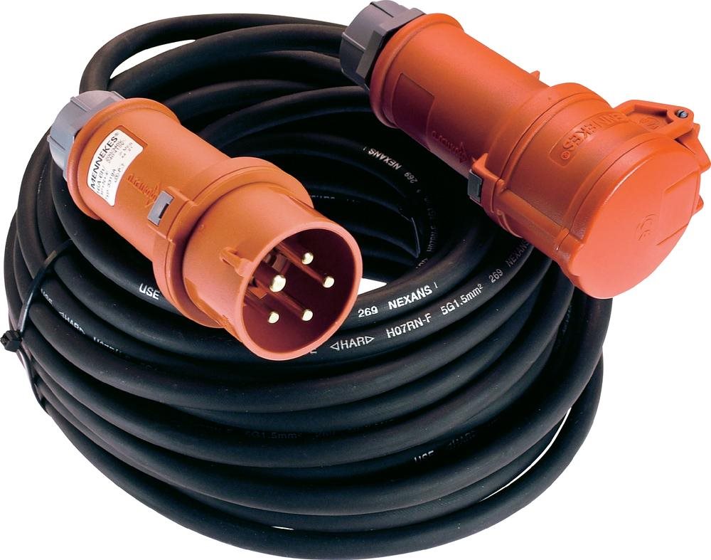 Купить AS Schwabe Strom Verlängerungskabel [ CEE-Stecker - CEE-Kupplung] 32 A Schwarz 10.00 m 61027 (61027) в магазине wardena.ru