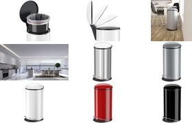Купить Hailo Tret-Abfallsammler Harmony L, 20 L, Edelstahl, silber Inneneimer aus Kunststoff, Soft-Close-Mechanismus, großer - 1 Stück (0531-010) в магазине wardena.ru