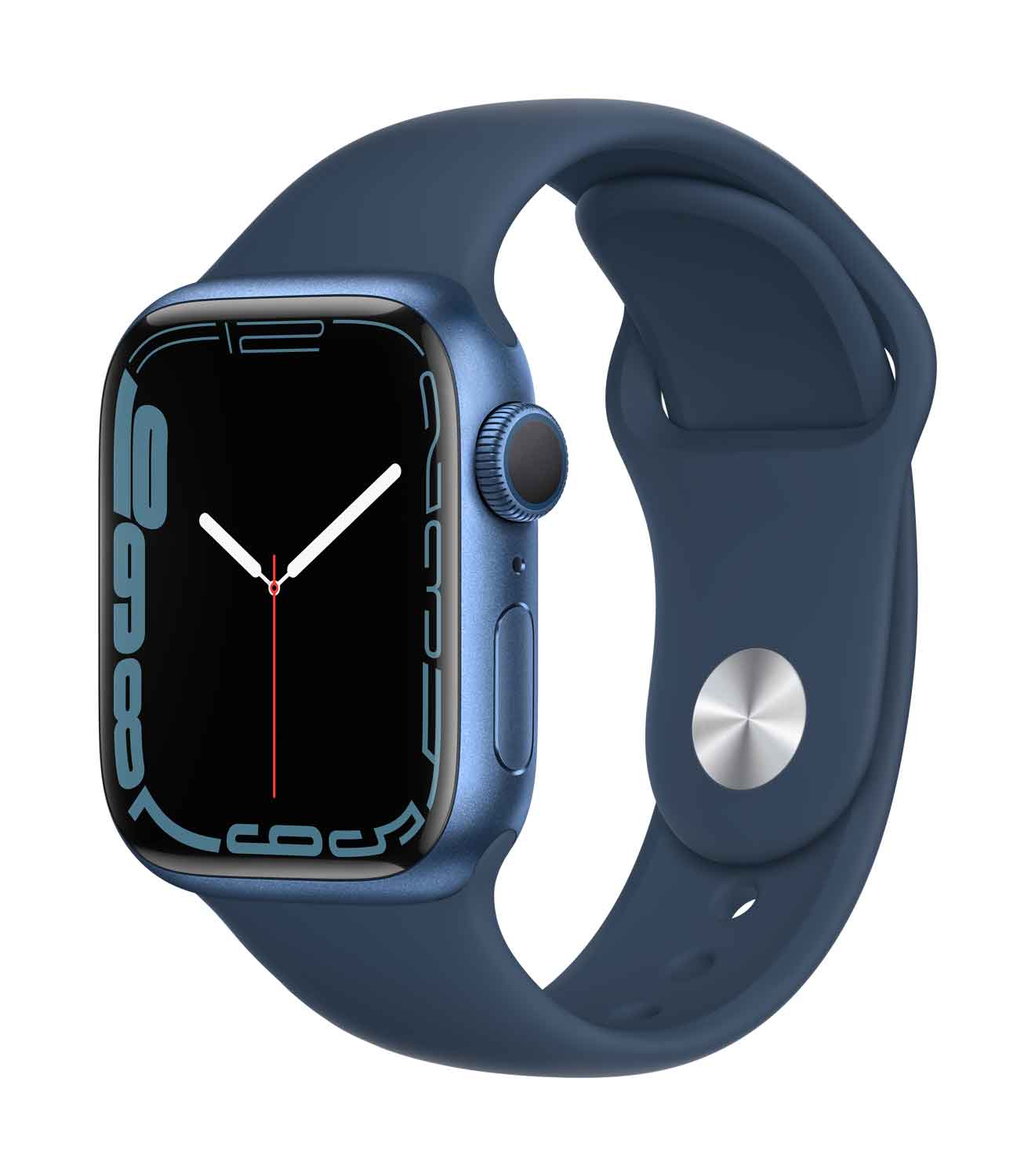 Купить Apple Watch Series 7 (GPS) - 41 mm - blaues Aluminium - intelligente Uhr mit Sportband - Flouroelastomer - Abyss Blue - Bandgröße: regelmäßig - 32GB - Wi-Fi, Bluetooth - 32 g (MKN13FD/A) в магазине wardena.ru