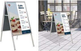 Купить EUROPEL Plakatständer CLASSIC, B1, silber hochwertiger Klapprahmen mit Gehrungsecken, - 1 Stück (355113) в магазине wardena.ru