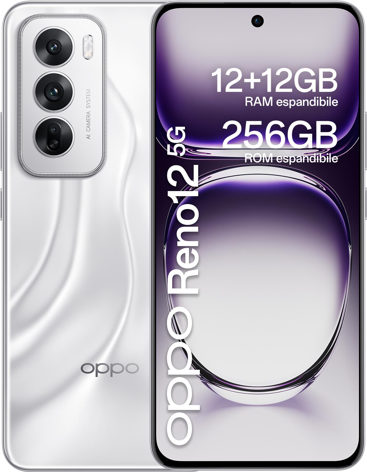 Купить OPPO Reno12 5G 17 cm (6.7") Dual-SIM Android 14 USB Typ-C 12 GB 256 GB 5000 mAh Silber () в магазине wardena.ru