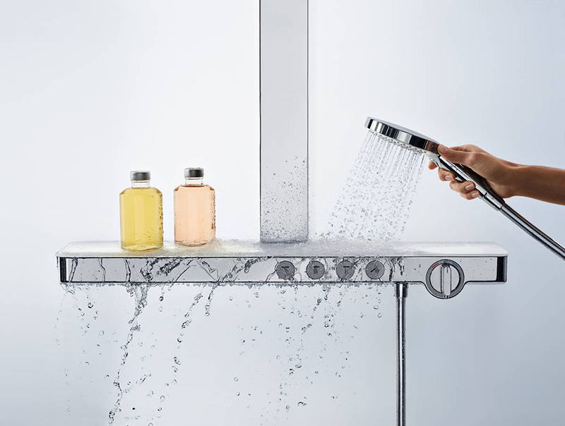 Купить Hansgrohe Rainmaker Select Showerpipe 460 3jet Душевая система с термостатом хром 27106400 в магазине wardena.ru