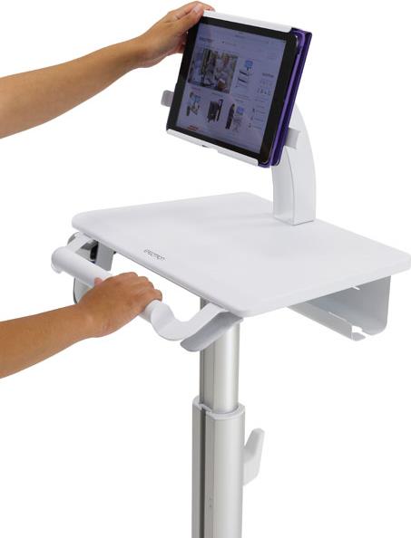 Купить Ergotron StyleView Tablet Cart, SV10 - Wagen für Tablet / Tastatur - medizinisch - Metall - weiß, Aluminium - Bildschirmgröße: bis zu 30,5 cm (bis zu 30,50cm (12") ) - Montageschnittstelle: 100 x 100 mm, 75 x 75 mm (SV10 (SV10-1400-0) в магазине wardena.ru