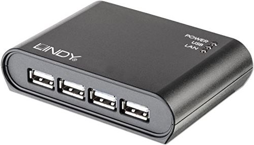 Купить Lindy USB 2.0 Gigabit Network Server - Geräteserver - 4 Anschlüsse - GigE, USB 2.0 (42633) в магазине wardena.ru