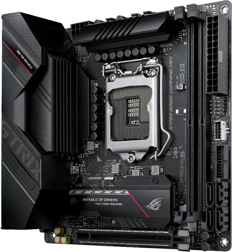 Купить ASUS ROG STRIX B560-I GAMING WIFI - Motherboard - Mini-ITX - LGA1200-Sockel - B560 - USB-C Gen2, USB 3.2 Gen 1, USB 3.2 Gen 2, USB-C Gen 2x2 - 2.5 Gigabit LAN, Wi-Fi - Onboard-Grafik (CPU erforderlich) - HD Audio (8-Kana (90MB16Y0-M0EAY0) в магазине wardena.ru