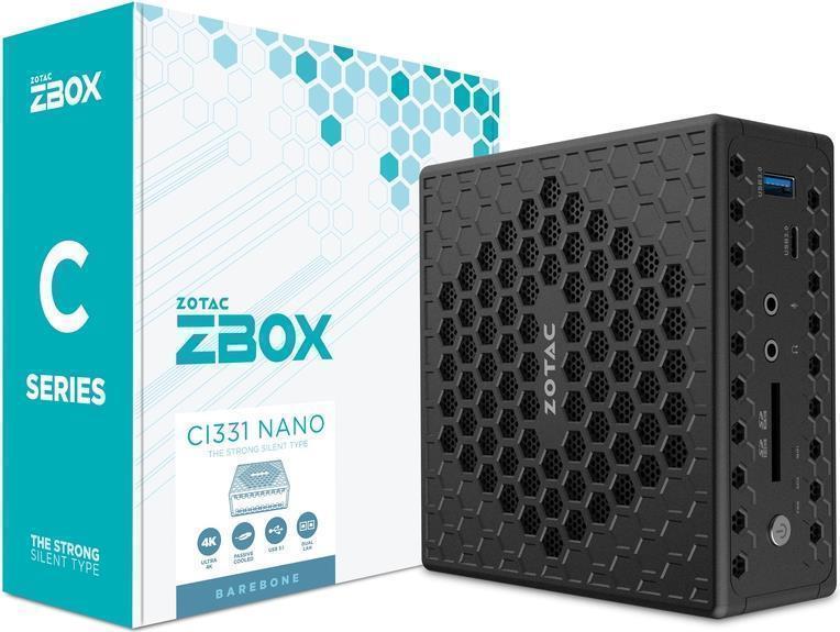 Купить ZOTAC ZBOX C Series CI331 nano - Barebone - Mini-PC - 1 x Celeron N5100 / 1.1 GHz - RAM 0 GB - UHD Graphics - GigE - WLAN: 802.11a/b/g/n/ac, Bluetooth 5.0 (ZBOX-CI331NANO-BE) в магазине wardena.ru