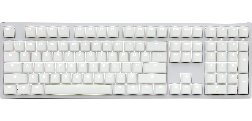Купить Ducky One 2 White Edition Tastatur USB Deutsch Weiß (DKON1808S-CDEPDWZW1) в магазине wardena.ru