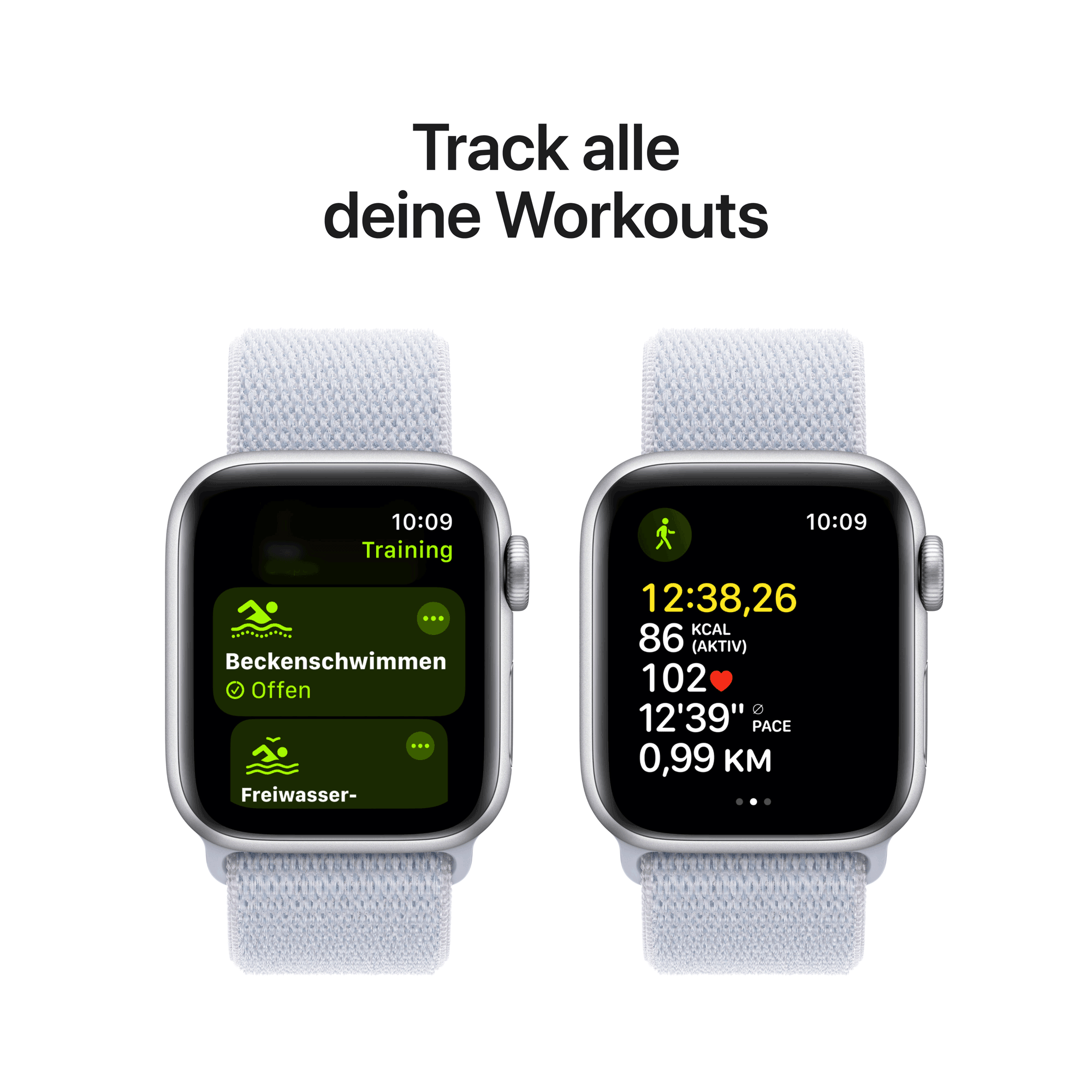 Купить Apple Watch SE GPS 40mm Silver Aluminium Case mit Blue Cloud Sport Band (MXEE3QF/A) в магазине wardena.ru