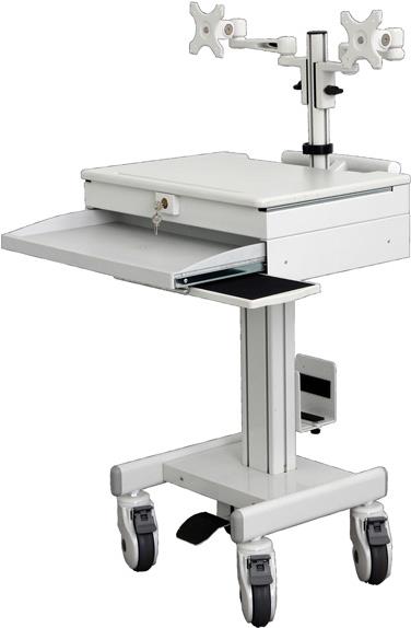 Купить ROLINE - Wagen für 2 LCD displays / keyboard / mouse / PC / notebook - verriegelbar - medizinisch (17.03.1175) в магазине wardena.ru