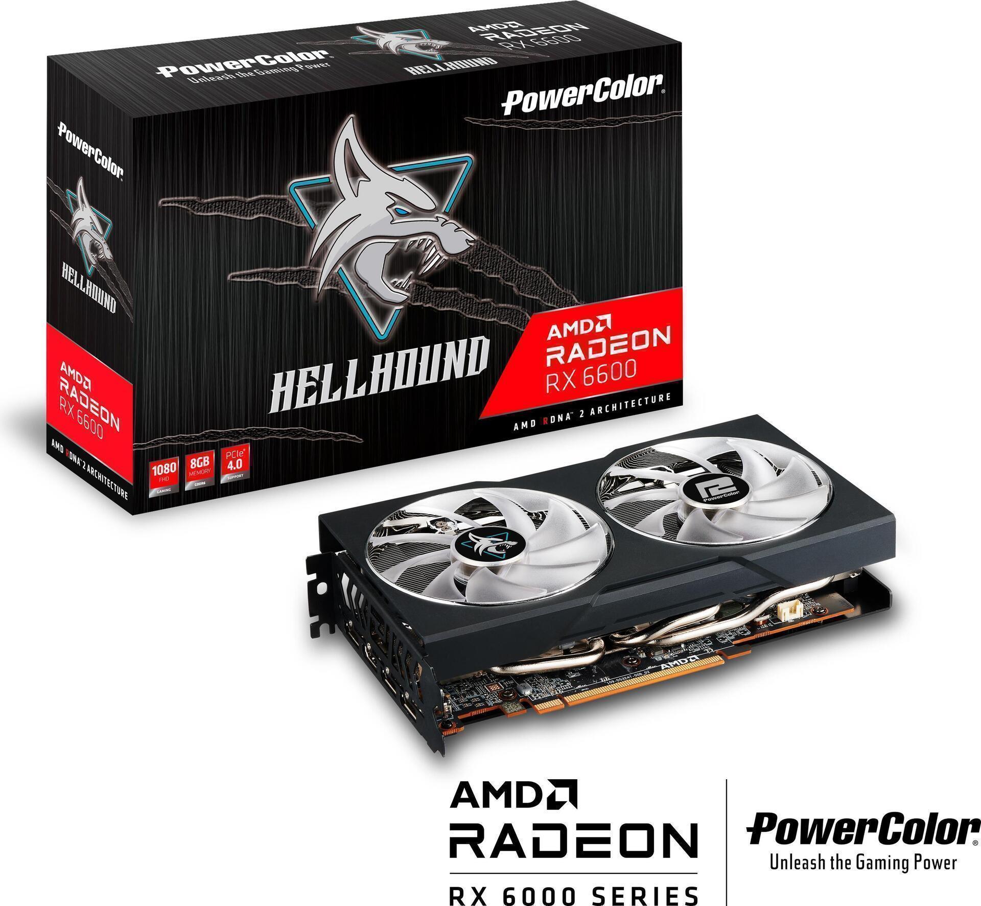 Купить PowerColor AXRX 6600 8GBD6-3DHL Grafikkarte AMD Radeon RX 6600 8 GB GDDR6 (AXRX 6600 8GBD6-3DHL) в магазине wardena.ru