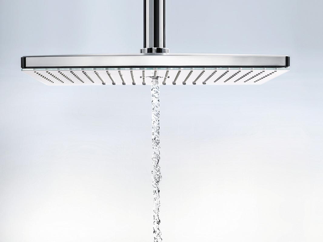 Купить Hansgrohe Rainmaker Select Верхний душ 460 3jet с держателем хром-белый матовый 24007400 в магазине wardena.ru