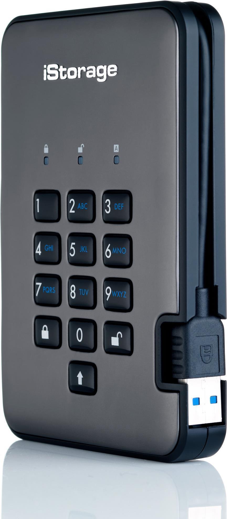 Купить iStorage diskAshur PRO² - Festplatte - verschlüsselt - 500 GB - extern (tragbar) - USB 3.1 - FIPS 140-2 Level 3, FIPS 197, 256-bit SHA, 256-bit AES-XTS - TAA-konform (IS-DAP2-256-500-C-X) в магазине wardena.ru