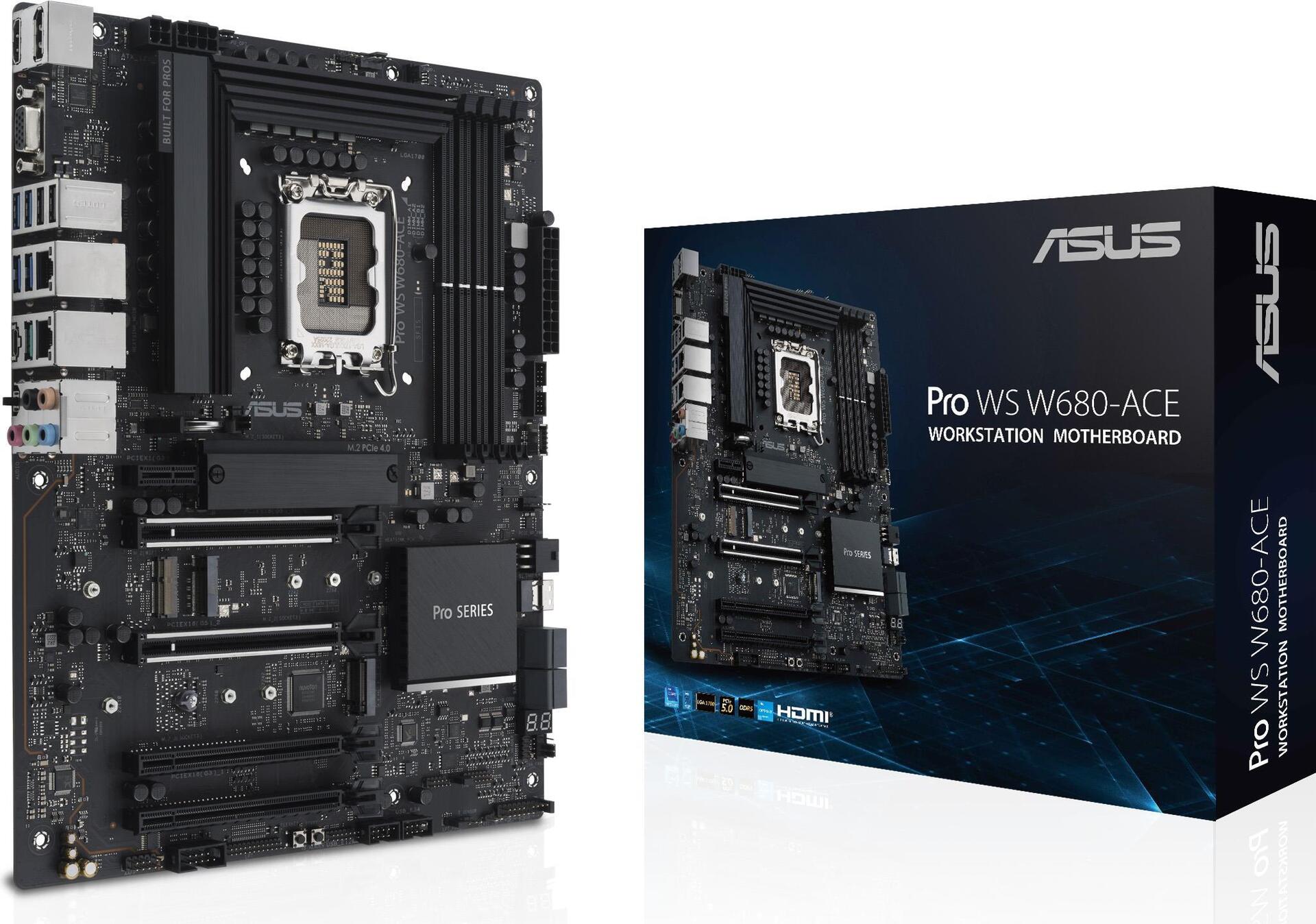 Купить ASUS PRO WS W680-ACE - Intel - LGA 1700 - Intel® Celeron® - Intel® Core™ i5 - Intel® Core™ i7 - Intel® Core™ i9 - Intel® Pentium® Gold - LGA 1700 - DDR5-SDRAM - 128 GB (90MB1DZ0-M0EAY0) в магазине wardena.ru