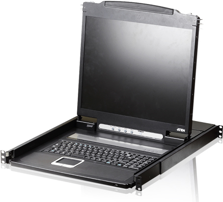 Купить Aten CL1000N 1U Schwarz Tastatur/Video/Maus (KVM)-Switch (CL1000N-ATA-06ITG) в магазине wardena.ru