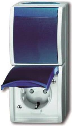 Купить Busch Jaeger 2601/6/20 EBW-53 Steckdose Typ F Blau - Weiß (1684-0-0330) (2CKA001684A0330) в магазине wardena.ru