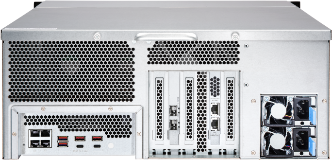 Купить QNAP TS-h2483XU-RP - NAS-Server - 24 Schächte - Rack - einbaufähig - SATA 6Gb/s - RAID 0, 1, 5, 6, 10, 50, JBOD, 5 Hot Spare, 6 Hot Spare, 60, 10-Hot-Spare, RAID TP - RAM 128 GB - Gigabit Ethernet / 10 Gigabit Ethernet / (TS-H2483XU-RP-E2236-128G) в магазине wardena.ru