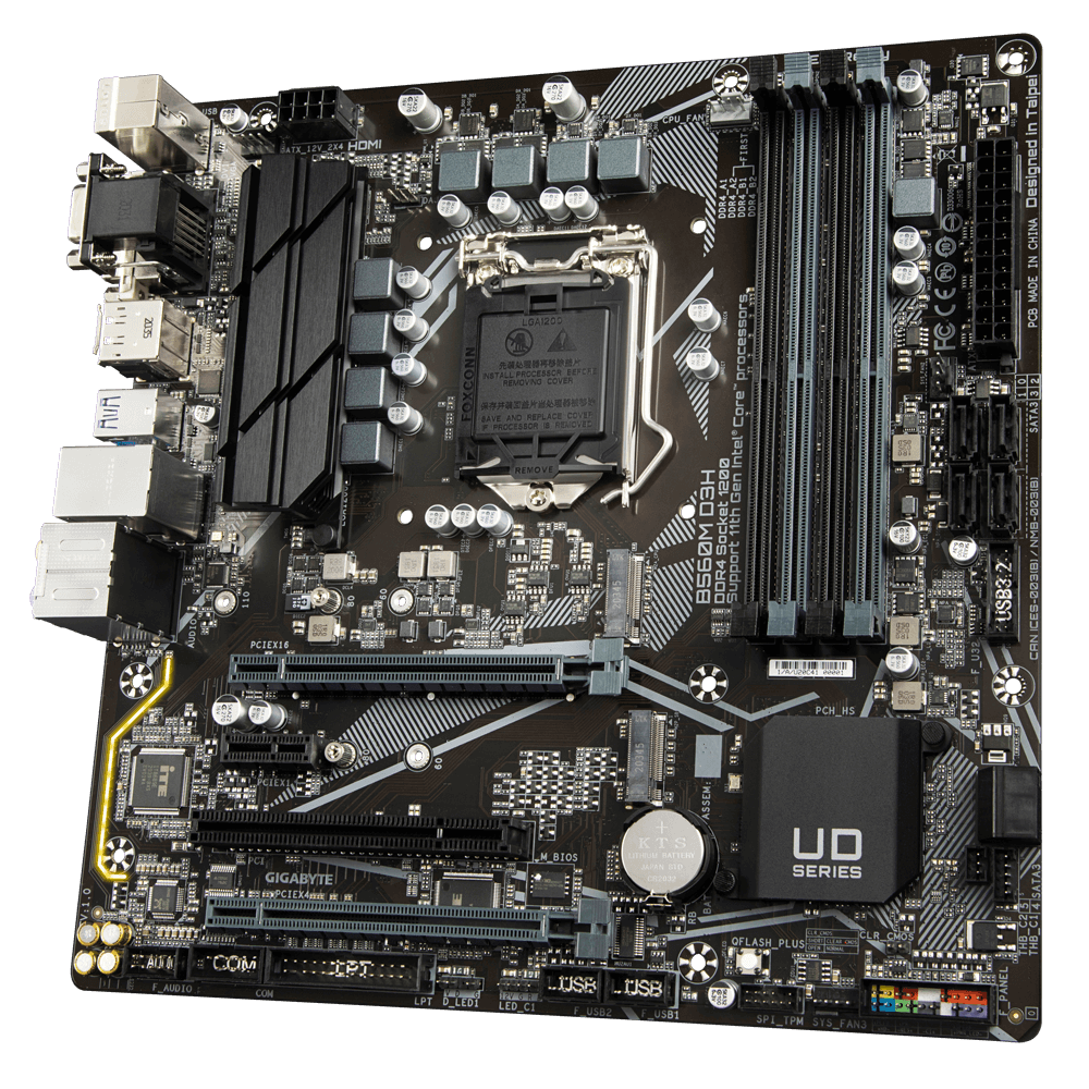 Купить Gigabyte B560M D3H - Intel - LGA 1200 - Intel® Celeron® - Intel® Core™ i3 - Intel Core i5 - Intel Core i7 - Intel Core i9 - Intel® Pentium® - DDR4-SDRAM - DIMM - 2133,2400,2666,2933,3000,3200 MHz (B560M D3H) в магазине wardena.ru