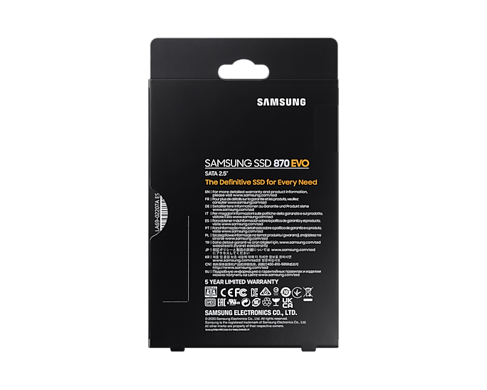 Купить Samsung 870 EVO 250 GB 2.5" Serial ATA III V-NAND MLC (MZ-77E250BW) в магазине wardena.ru