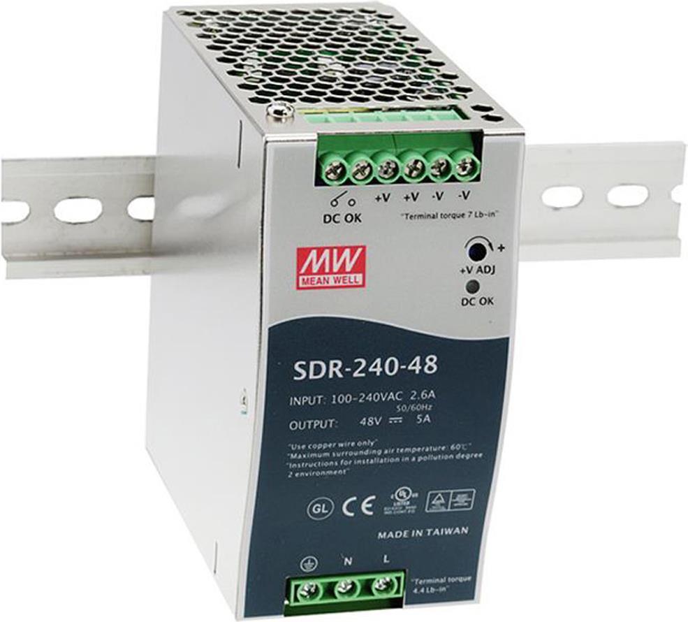 Купить Mean Well SDR-240 series SDR-240-48 - Stromversorgung (DIN-Schienenmontage möglich) - Wechselstrom 115/230 V - 240 Watt - aktive PFC (SDR-240-48) в магазине wardena.ru