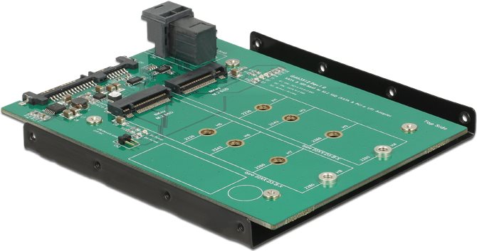 Купить DeLOCK Converter SATA 22 pin / SFF-8643 NVMe > 1 x M.2 NGFF Key M + 1 x M.2 NGFF Key B - Speichereinschubadapter - 8,9 cm to 2 x M.2 - SFF (3.5" to 2 x M.2 - SFF) (62704) в магазине wardena.ru
