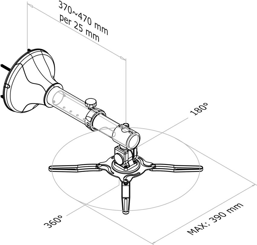 Купить Neomounts by Newstar BEAMER-W050 - Klammer - für Projektor (full-motion) - Schwarz - Wandmontage (BEAMER-W050BLACK) в магазине wardena.ru