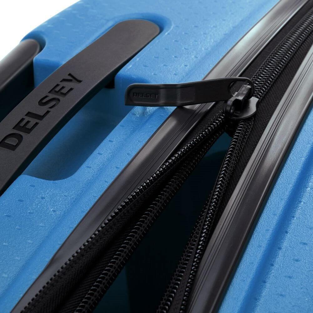 Купить DELSEY KOFFER BELMONT PLUS 76CM 4 DOPPELROLLEN ERWEITERBARER TROLLEY KOFFER CYAN BLAU (00386182172) в магазине wardena.ru