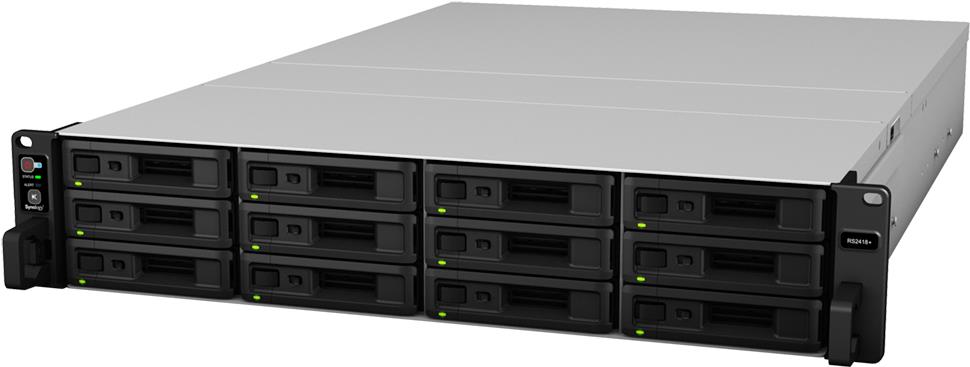 Купить Synology RackStation RS2418RP+ - NAS-Server - 12 Schächte - Rack - einbaufähig - SATA 6Gb/s - RAID 0, 1, 5, 6, 10, JBOD, 5 Hot Spare, 6 Hot Spare, 10-Hot-Spare, 1 Hot-Spare - RAM 4 GB - Gigabit Ethernet - iSCSI Support - в магазине wardena.ru