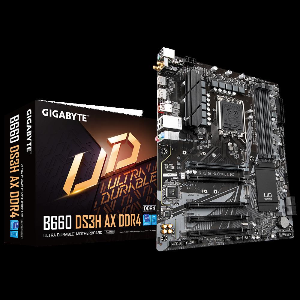 Купить Gigabyte B660 DS3H AX DDR4 - Intel - LGA 1700 - Intel® Celeron® - Intel® Core™ i3 - Intel Core i5 - Intel Core i7 - Intel Core i9 - Intel® Pentium® - DDR4-SDRAM - 128 GB - DIMM (B660 DS3H AX DDR4) в магазине wardena.ru