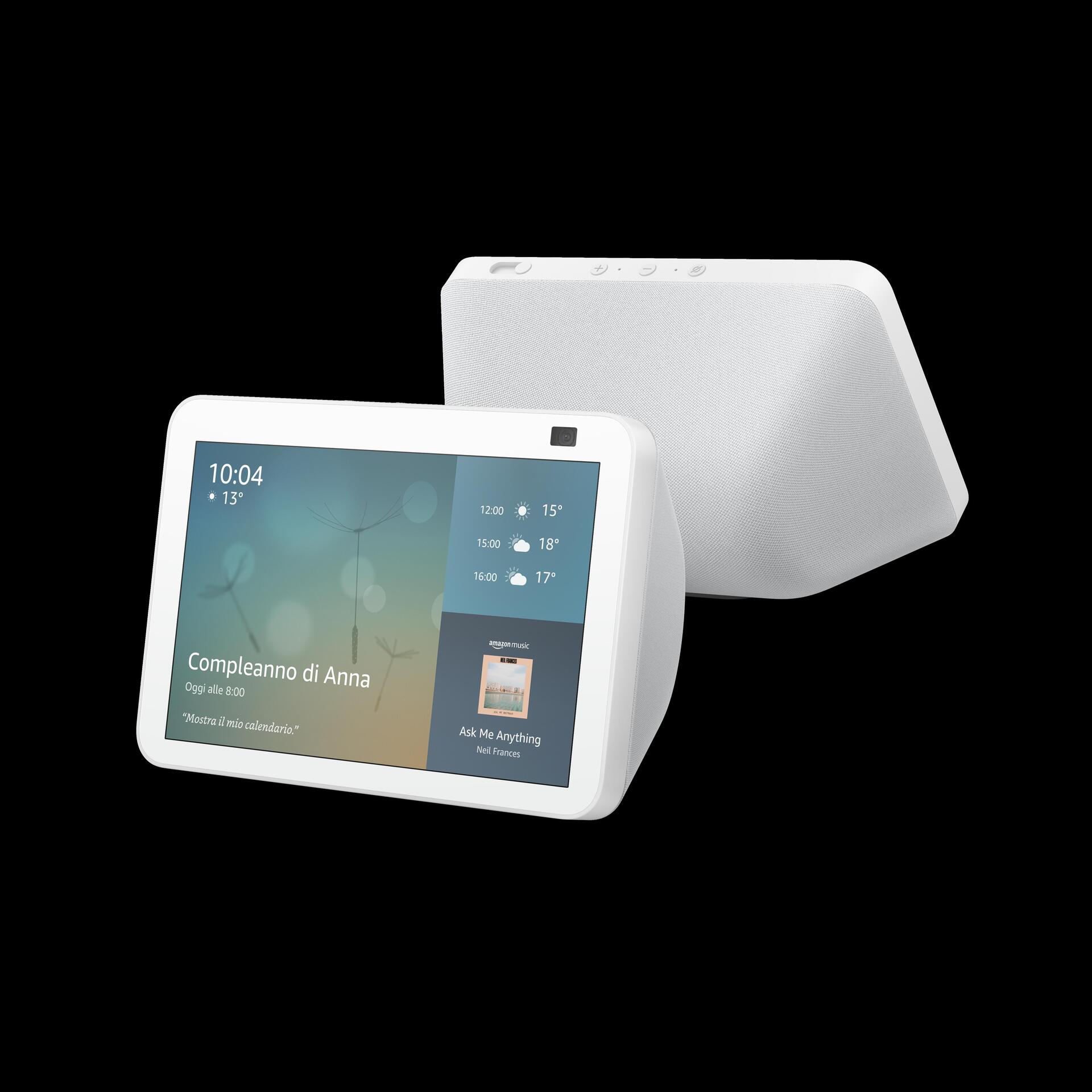 Купить Amazon Echo Show 8 (2nd Generation) - Smart-Display - LCD 20,30cm (8") - kabellos - Bluetooth, Wi-Fi - Glacier White (B084TNK1NH) в магазине wardena.ru