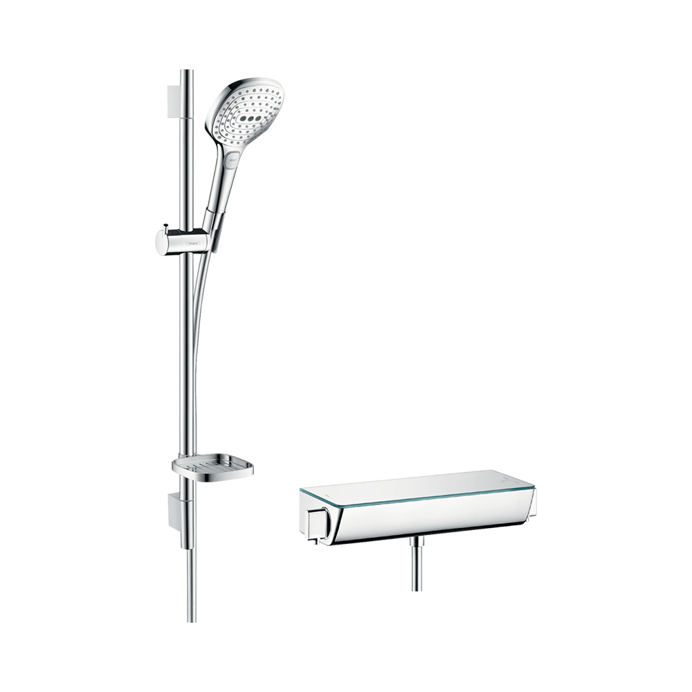 Купить Hansgrohe Raindance Select E 120 Душевой набор хром-белый матовый 27038400 в магазине wardena.ru
