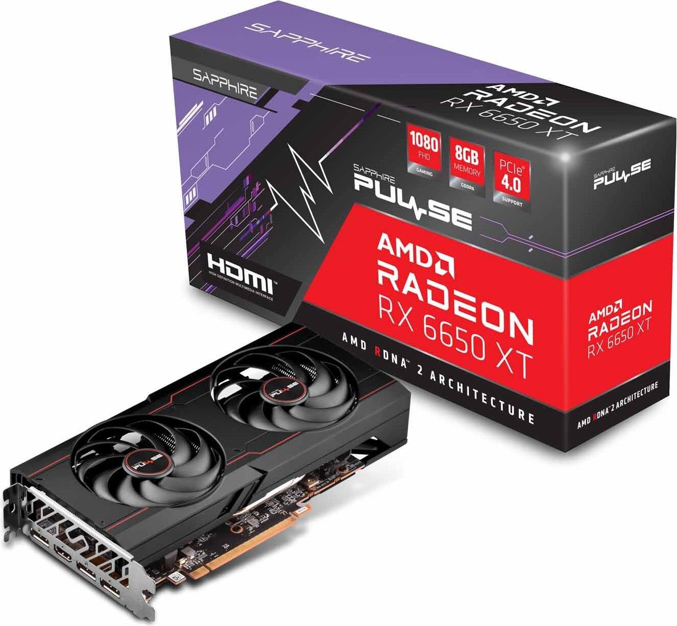 Купить Sapphire Pulse Radeon RX 6650 XT - Grafikkarten - Radeon RX 6650 XT - 8GB GDDR6 - PCIe 4,0 x8 - HDMI, 3 x DisplayPort (11319-03-20G) в магазине wardena.ru