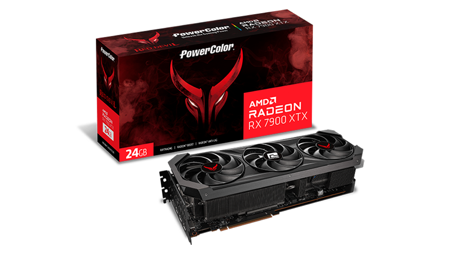 Купить PowerColor Red Devil RX 7900 XTX 24G-E/OC AMD Radeon RX 7900 XTX 24 GB GDDR6 (RX7900XTX 24G-E/OC) в магазине wardena.ru