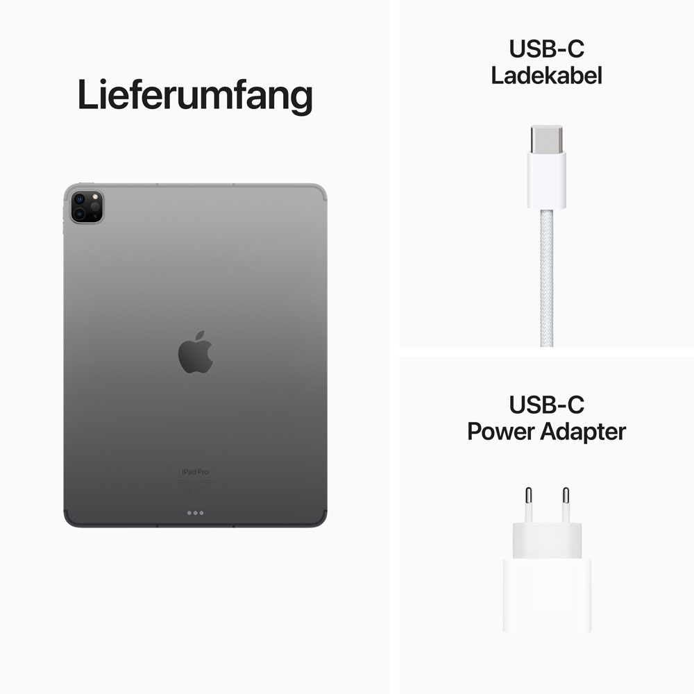 Купить Apple 12.9"  iPad Pro Wi-Fi + Cellular - 6. Generation - Tablet - 1TB - 32,8 cm (12.9") IPS (2732 x 2048) - 3G, 4G, 5G - Space-grau (MP243FD/A) в магазине wardena.ru