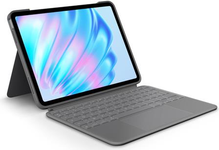 Купить Logitech Combo Touch - Tastatur und Foliohülle - mit Trackpad - hintergrundbeleuchtet - Apple Smart connector - AZERTY - Französisch - Oxford Gray - für Apple 11-inch iPad Air (M2) (920-012631) в магазине wardena.ru