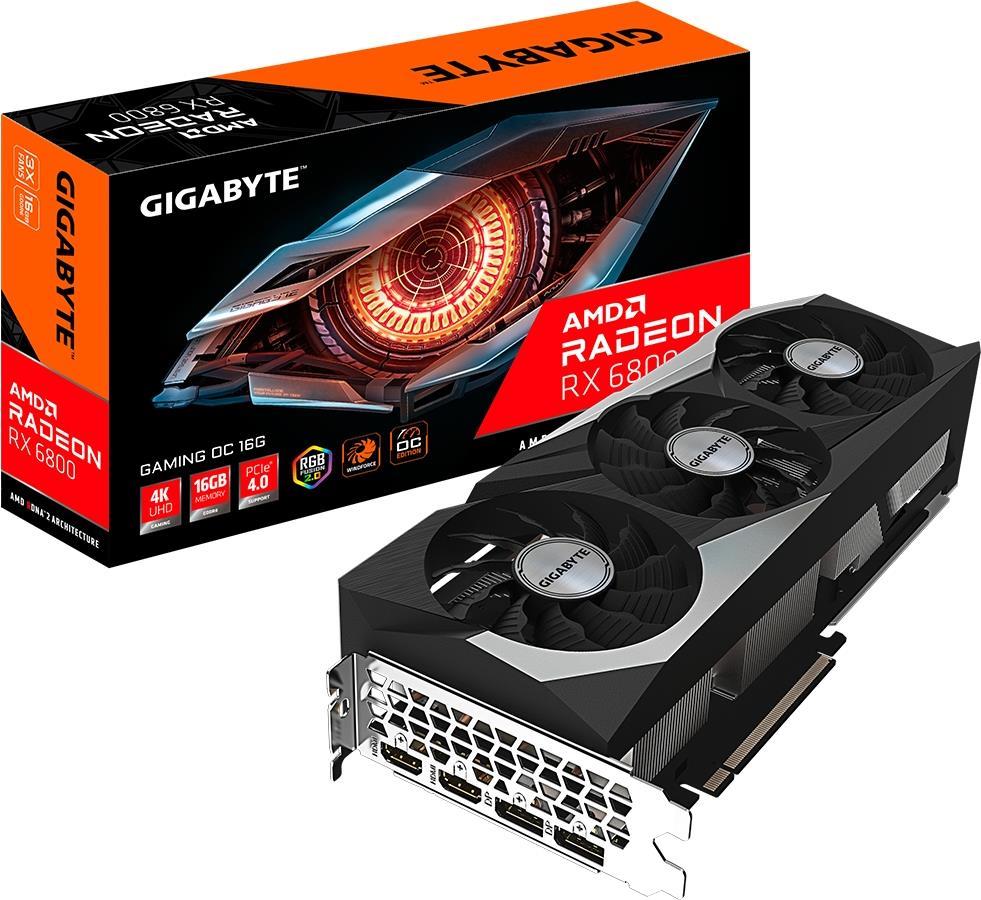 Купить Gigabyte Radeon RX 6800 GAMING OC 16G - OC Edition - Grafikkarten - Radeon RX 6800 - 16 GB GDDR6 - PCIe 4.0 x16 - 2 x HDMI, 2 x DisplayPort (GV-R68GAMING OC-16GD) в магазине wardena.ru