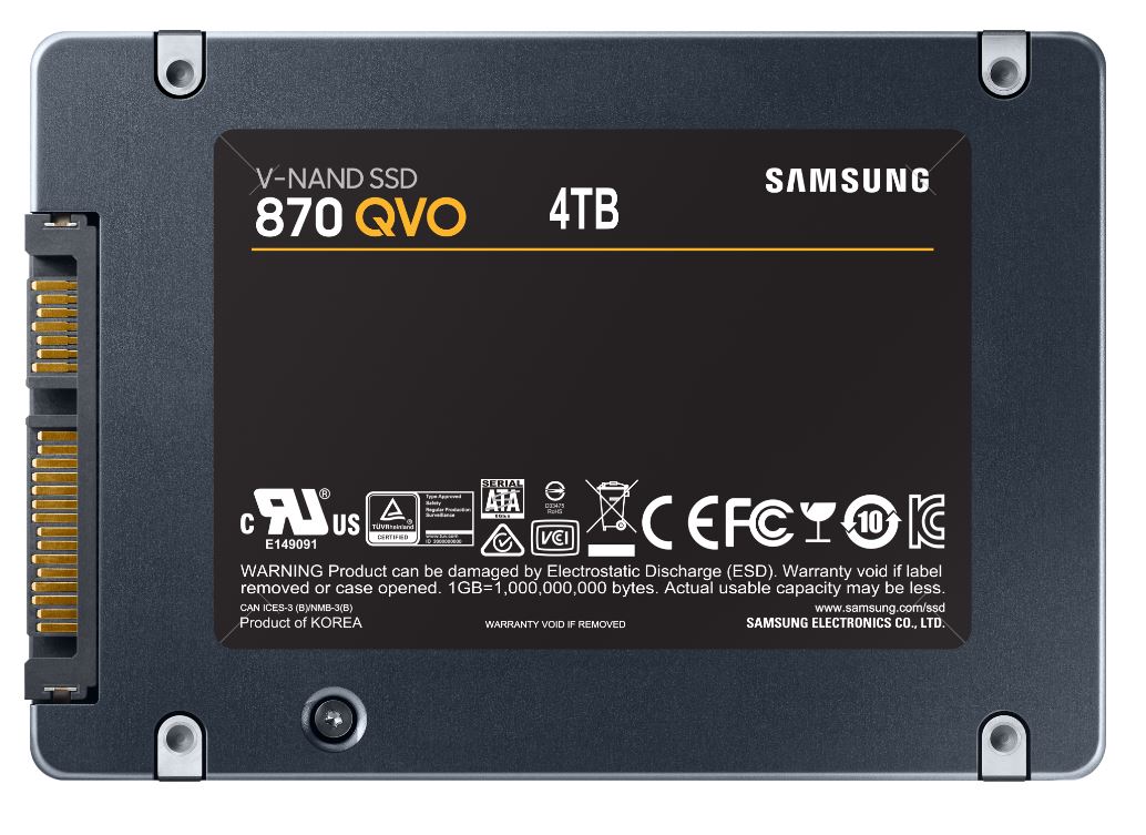 Купить Samsung SSD 4TB 2.5" (6.3cm) SATAIII 870 QVO (MZ-77Q4T0BW) в магазине wardena.ru