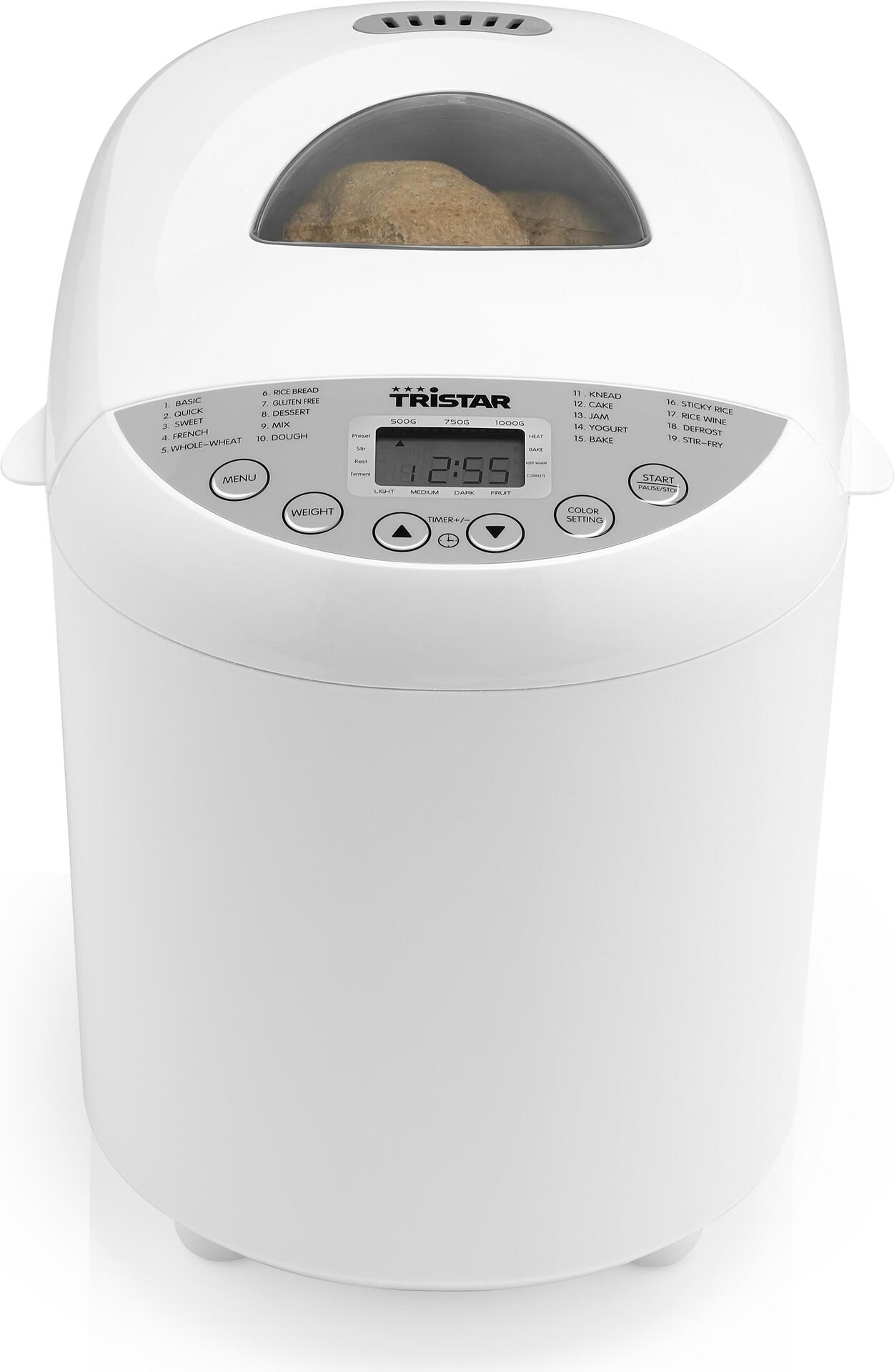 Купить Tristar BM-4586 Brotbackautomat - 1 kg - Bullauge - Variable einstellbare Krustenbräunung - Warmhaltefunktion - 550 W - Weiß (BM-4586) в магазине wardena.ru