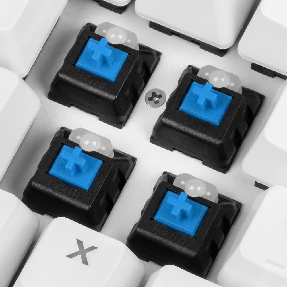 Купить Sharkoon Skiller SGK3 - Tastatur - backlit - USB - QWERTZ - Deutsch - Tastenschalter: Kailh Blue - weiß (4044951032150) в магазине wardena.ru