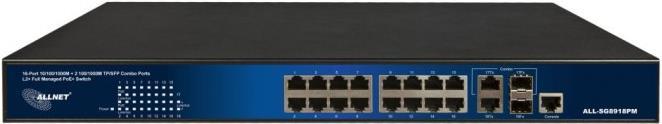 Купить ALLNET ALL-SG8918PM. Switch-Typ: Managed, Switch-Ebene: L2. Basic Switching RJ-45 Ethernet Ports-Typ: Gigabit Ethernet (10/100/1000), Anzahl der basisschaltenden RJ-45 Ethernet Ports: 16, Konsolen-Port: RJ-45. Vollduplex в магазине wardena.ru