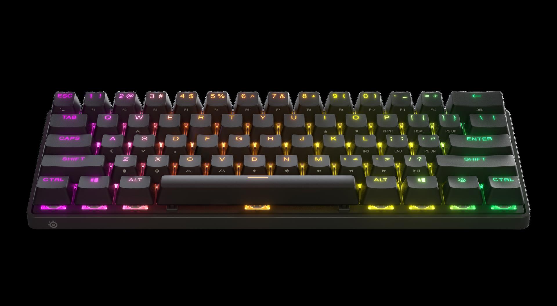 Купить SteelSeries Apex Pro Mini Wireless - Tastatur - 60% - backlit - kabellos - 2.4 GHz, USB-C, Bluetooth 5.0 - Nordisch - Tastenschalter: OmniPoint 2.0 Adjustable - Box (64846) в магазине wardena.ru