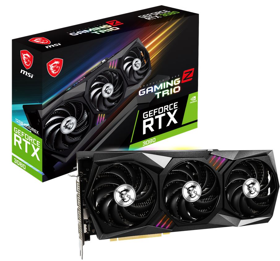 Купить MSI GeForce RTX 3080 GAMING Z TRIO 12G LHR - Grafikkarten - GF RTX 3080 - 12GB GDDR6X - PCIe 4,0 - HDMI, 3 x DisplayPort (V389-402R) в магазине wardena.ru