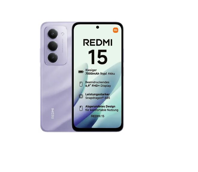 Купить Xiaomi Redmi 15 4G Dual Sim 8GB RAM 256GB - Sandy Purple [Energieklasse B] (MZB0L22EU) в магазине wardena.ru
