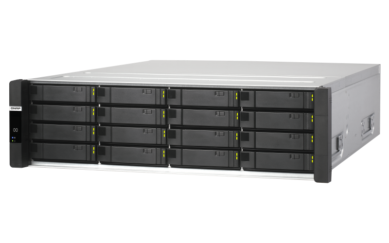 Купить QNAP ES1686DC - NAS-Server - 16 Schächte - Rack - einbaufähig - SAS 12Gb/s - RAID 0, 1, 5, 6, 10, JBOD, 5 Hot Spare, 6 Hot Spare, 10-Hot-Spare, 1 Hot-Spare - RAM 64 GB - Gigabit Ethernet / 10 Gigabit Ethernet - iSCSI - 3 (ES1686DC-2123IT-64G) в магазине wardena.ru