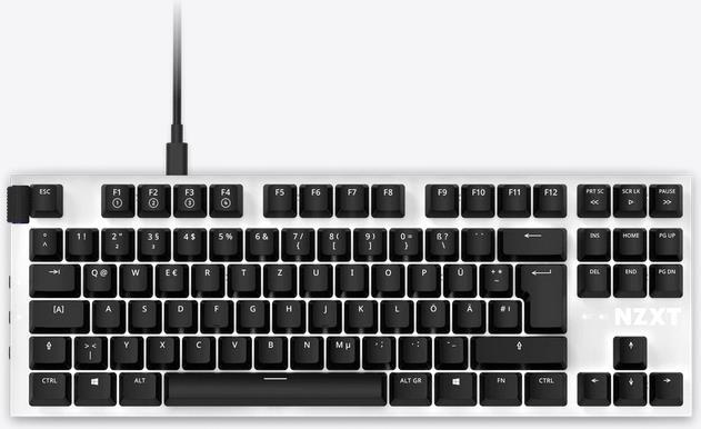 Купить NZXT Function Tenkeyless - Tastatur - Hintergrundbeleuchtung - USB - QWERTZ - Deutsch - Tastenschalter: Gateron Red (Hot-swappable) - Mattes Weiß (KB-1TKDE-WR) в магазине wardena.ru