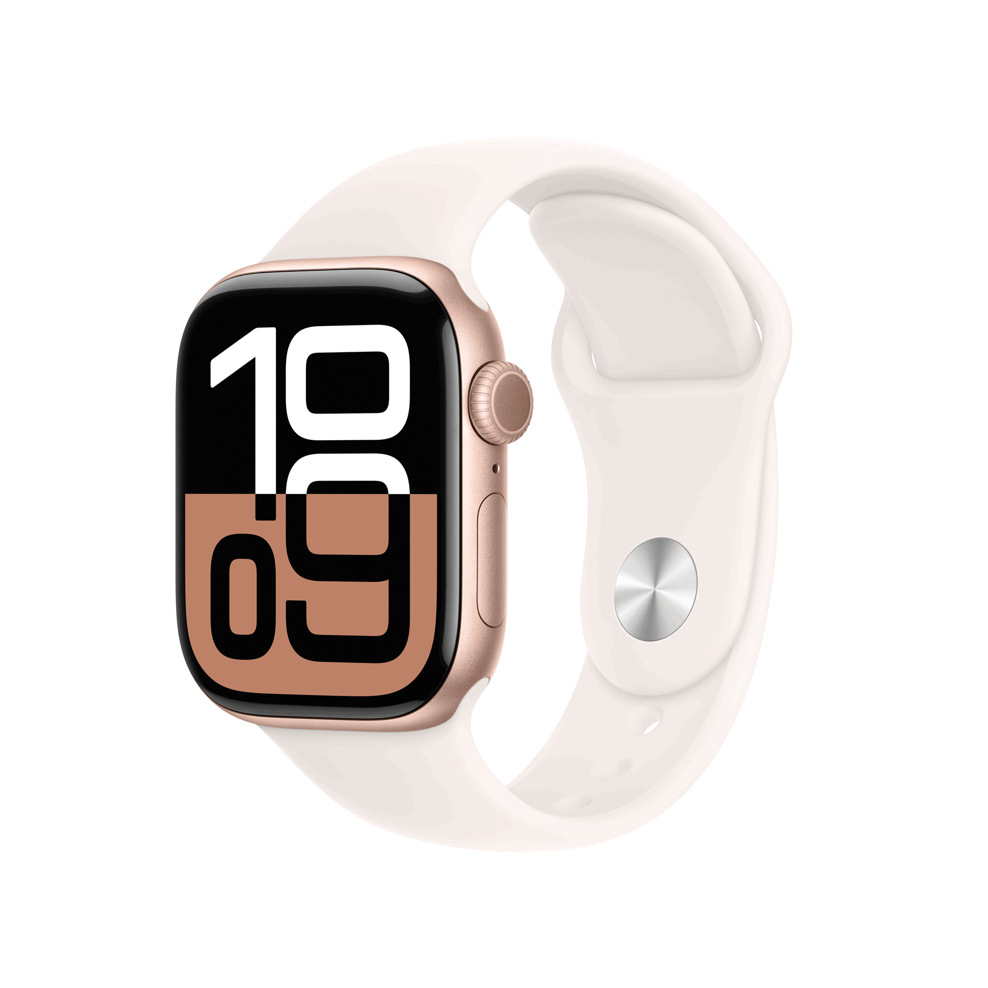 Купить Apple Watch Series 10 GPS + Cellular 42mm Rose Gold Aluminium Case mit Light Blush Sport Band - M/L (MWXA3QF/A) в магазине wardena.ru