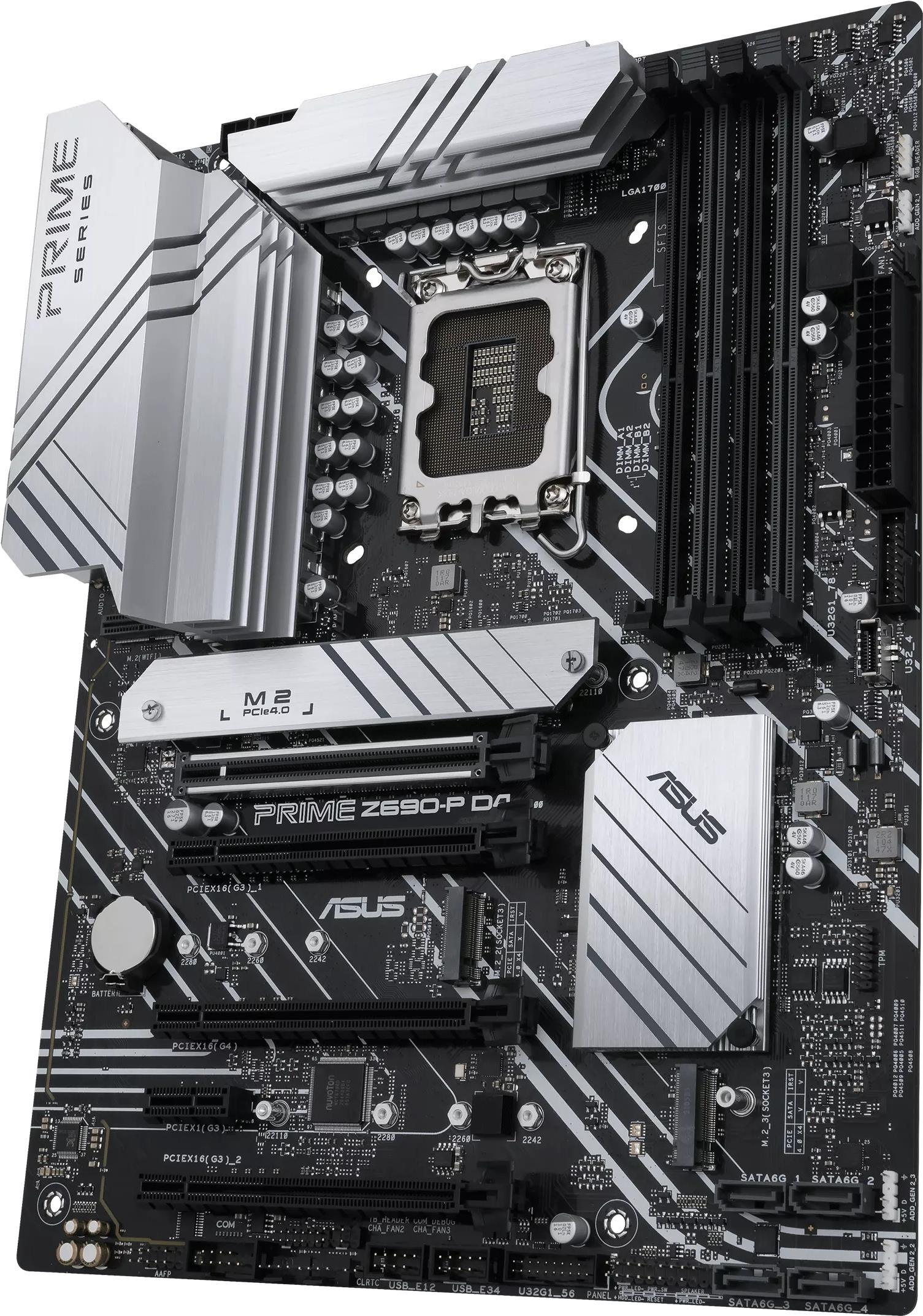 Купить ASUS PRIME Z690-P D4-CSM - Motherboard - ATX - LGA1700-Sockel - Z690 Chipsatz - USB-C Gen1, USB 3.2 Gen 1, USB 3.2 Gen 2, USB-C Gen 2x2 - 2.5 Gigabit LAN - Onboard-Grafik (CPU erforderlich) - HD Audio (8-Kanal) (90MB18P0-M0EAYC) в магазине wardena.ru
