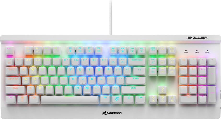 Купить Sharkoon SKILLER SGK3 Tastatur USB QWERTY Englisch Weiß (4044951032174) в магазине wardena.ru