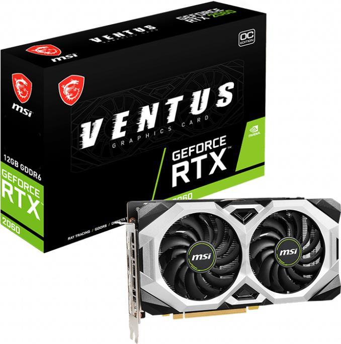 Купить MSI GeForce RTX 2060 VENTUS 12G OC - Grafikkarten - GF RTX 2060 - 12 GB GDDR6 - PCIe 3.0 x16 - HDMI, 3 x DisplayPort (V375-684R) в магазине wardena.ru